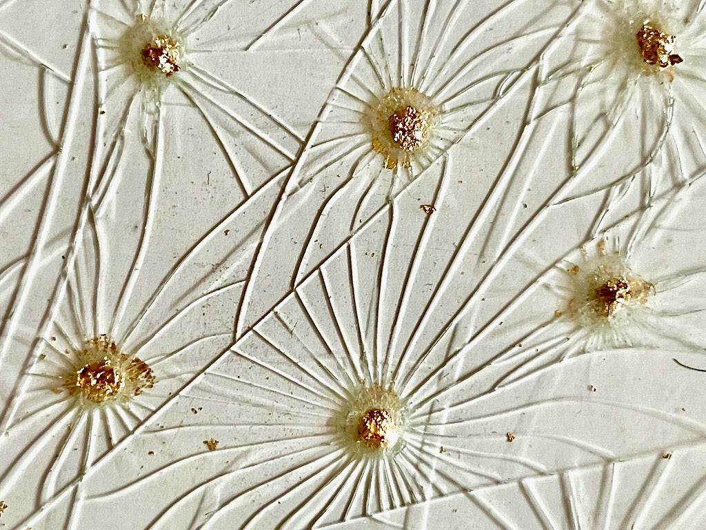 Gold screen, détail, 2022